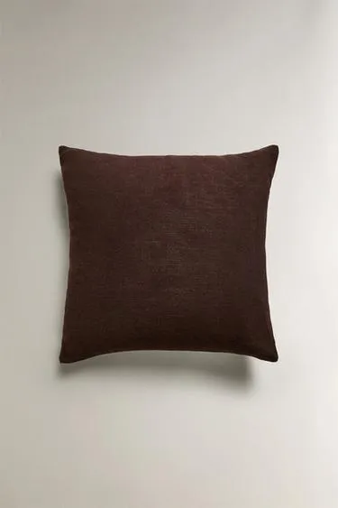 PLAIN LINEN BLEND CUSHION COVER