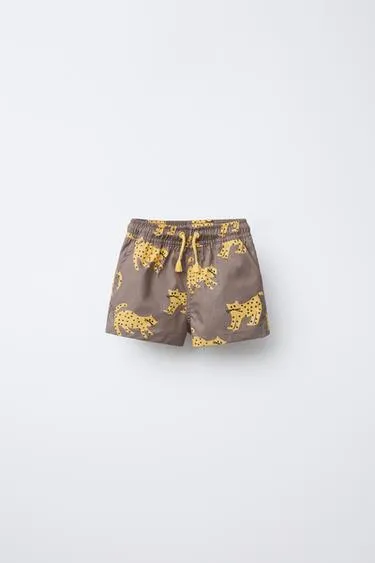 AGES 2 6  KITTEN PRINT SWIM SHORTS