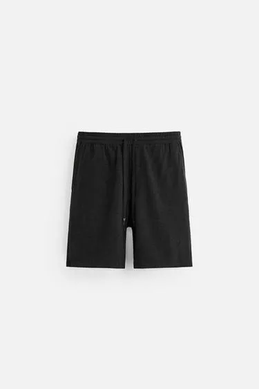 LINEN   VISCOSE BERMUDA SHORTS