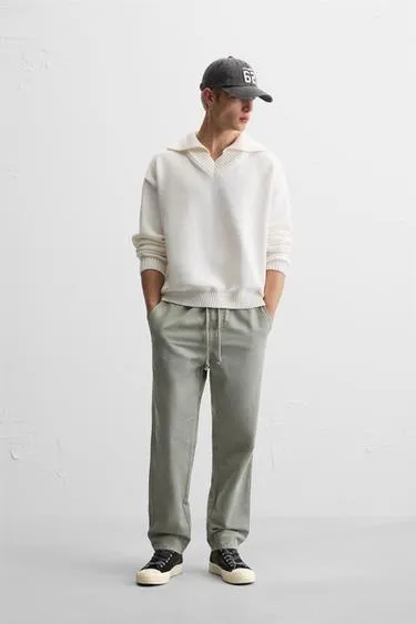 COTTON   LINEN TROUSERS