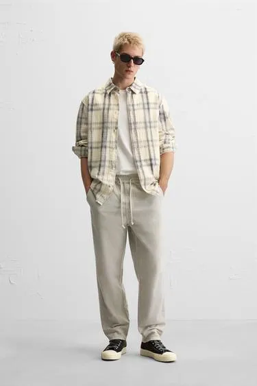 COTTON   LINEN TROUSERS