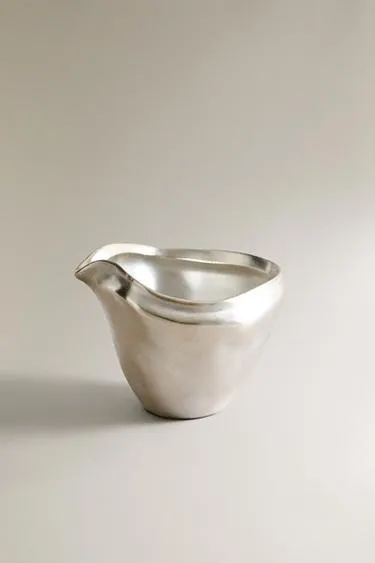 DECORATIVE CERAMIC AND SILVER BOWL