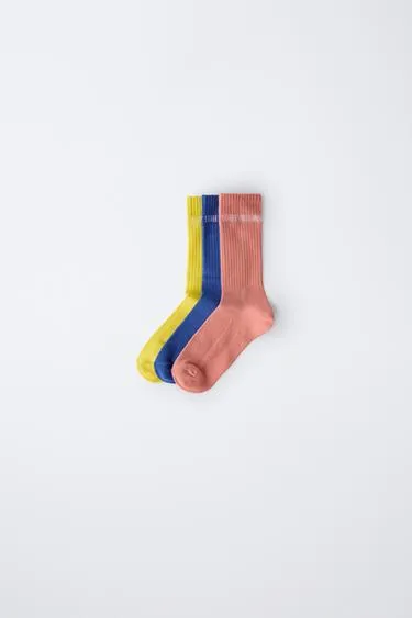 3 PACK OF TEXT SOCKS