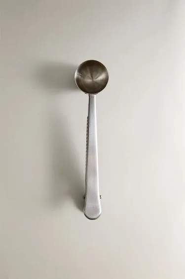 METAL COFFEE SPOON WITH CLIP