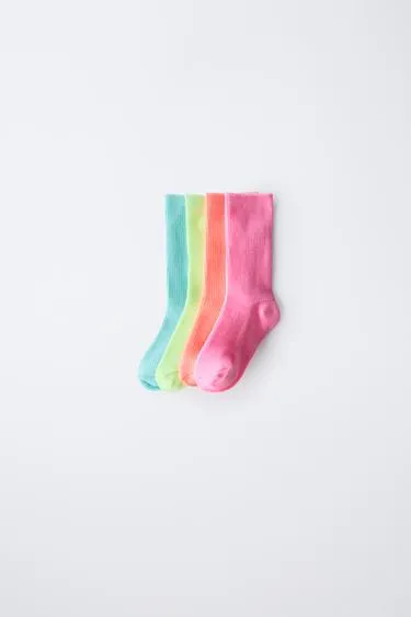 4 PACK OF NEON SOCKS