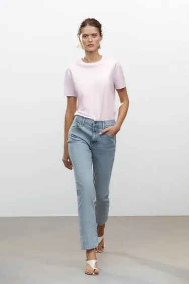 Джинсы BOOTCUT CROPPED с высокой посадкой — ZW COLLECTION