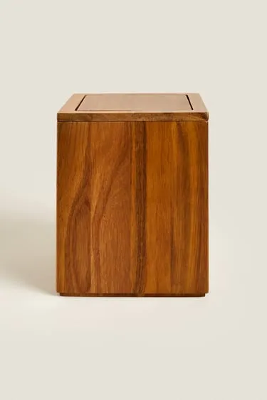 Квадратная деревянная корзина для макулатуры