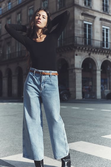 ДЖИНСЫ Z1975 WIDE LEG CROPPED С ВЫСОКОЙ ПОСАДКОЙ