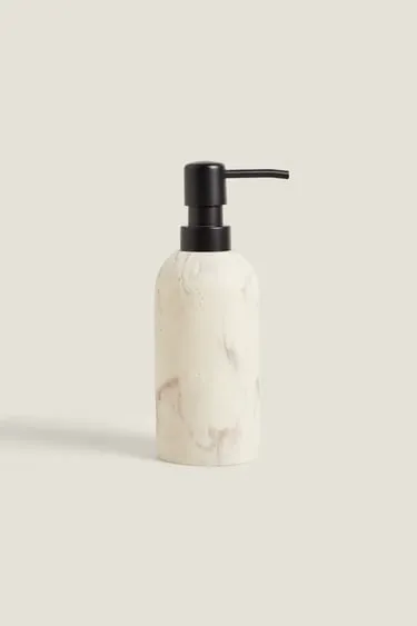 MARBLE-EFFECT RESIN BATHROOM DISPENSER