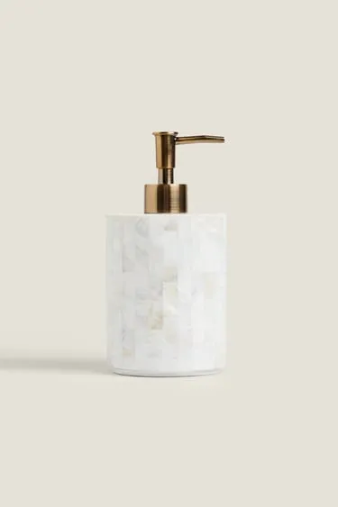 MOTHER-OF-PEARL-EFFECT BATHROOM DISPENSER