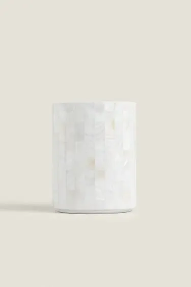 MOTHER-OF-PEARL-EFFECT BATHROOM TUMBLER