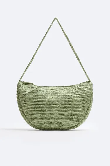 Плетеная сумка среднего размера