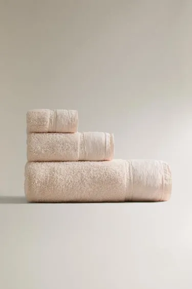 Хлопчатобумажное полотенце с льняной каймой