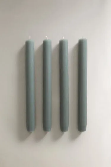 Длинная цилиндрическая свеча (в упаковке 4 штуки)