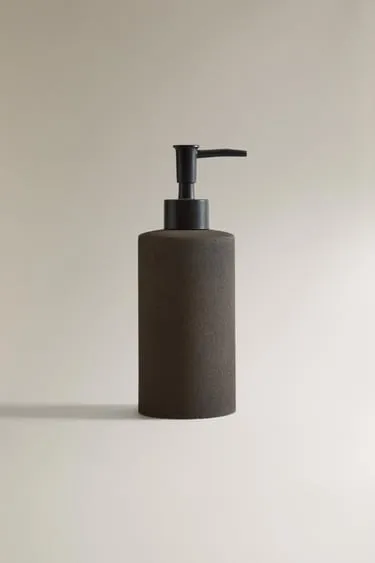 Дозатор мыла для ванной комнаты из темного металла