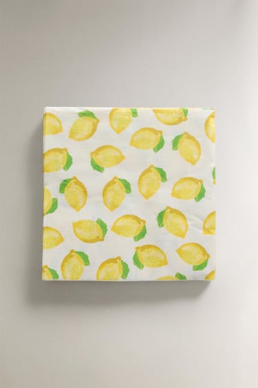 бумажные салфетки с лимоном, упаковка из 20 штук