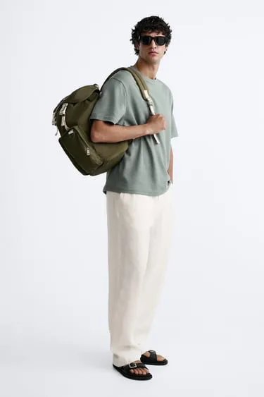 Холщовый рюкзак с карманами