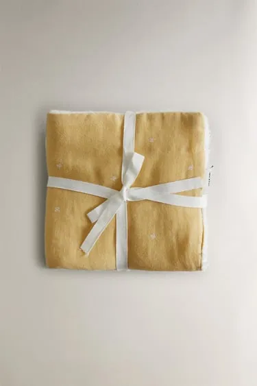 Детское муслиновое мини-полотенце с цветочным рисунком в упаковке из 3 штук