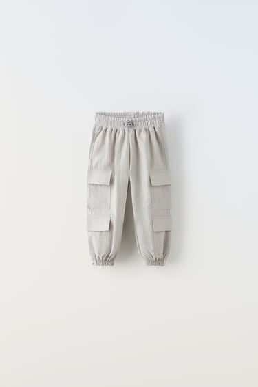 контрастные брюки-карго