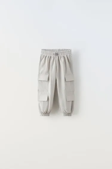 Контрастные брюки-карго