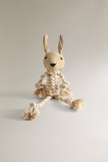 Игрушка для домашних животных из шнурового кролика