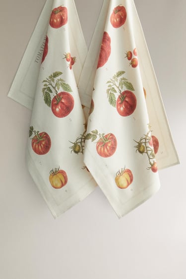 Кухонные полотенца с томатным принтом в упаковке из 2 штук