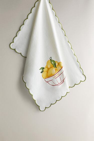 Кухонное полотенце с лимонным принтом