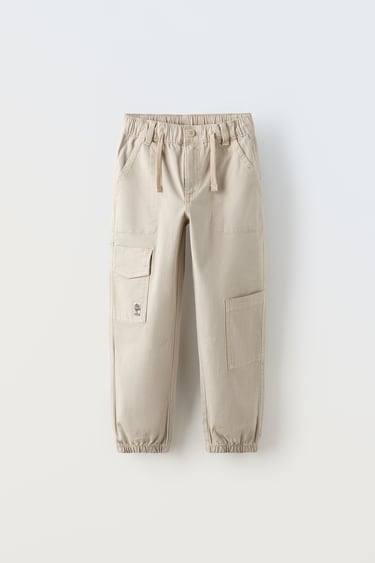 Холщовые брюки с карманами
