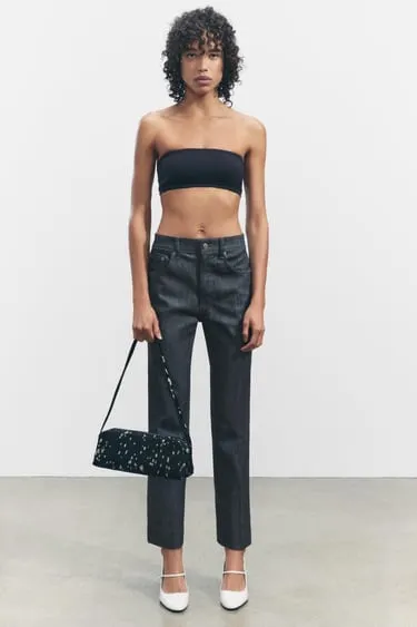 Джинсы BOOTCUT CROPPED с высокой посадкой — ZW COLLECTION