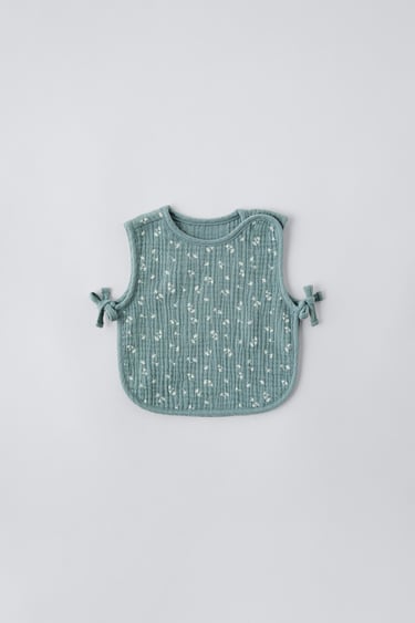 TEXTURED LEAF PRINT XL BIB