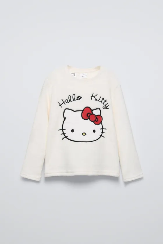 возраст от 6 до 14 лет флисовая пижама Hello kitty