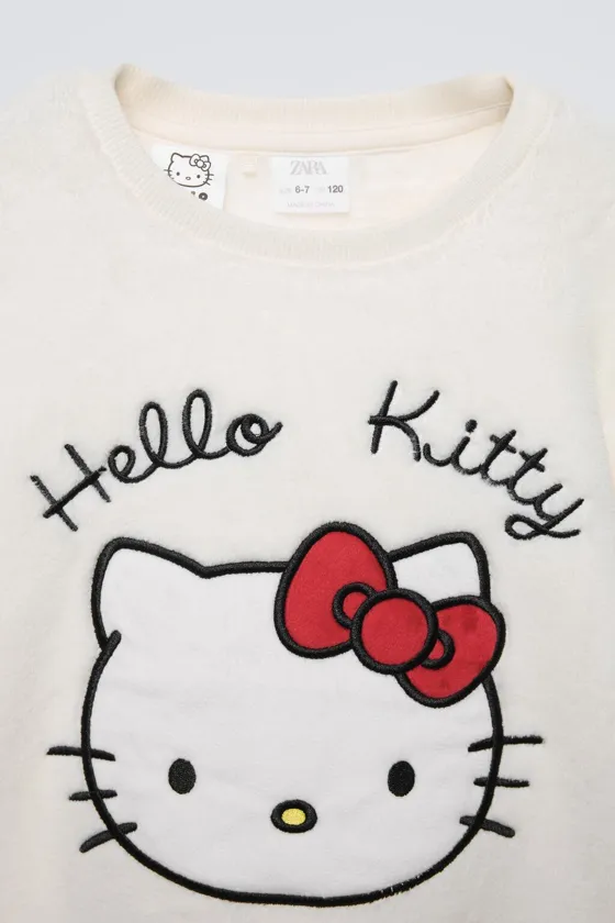 возраст от 6 до 14 лет флисовая пижама Hello kitty