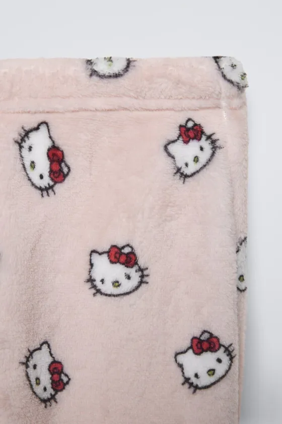 возраст от 6 до 14 лет флисовая пижама Hello kitty