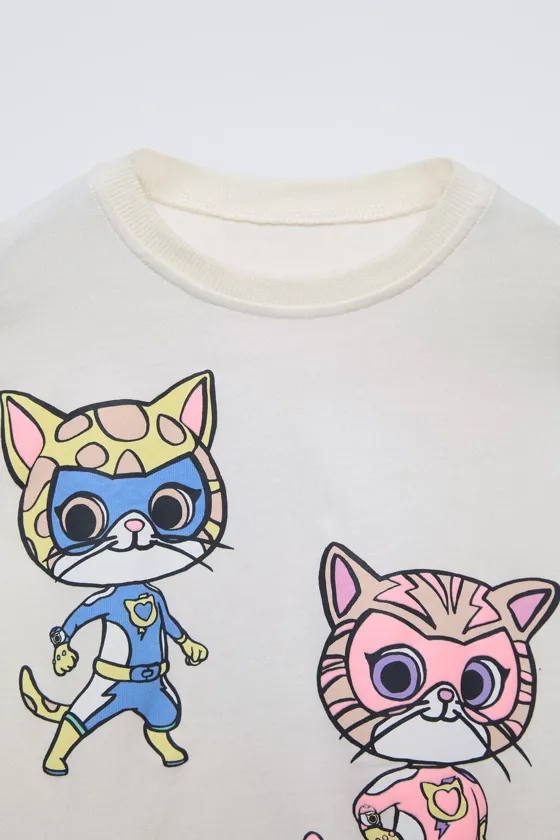 ЛОНГСЛИВ С ПРИНТОМ SUPERKITTIES © DISNEY