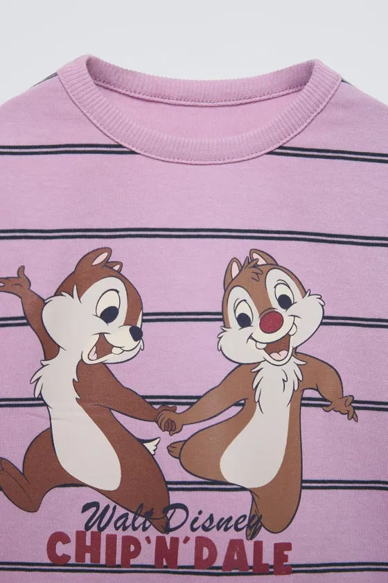 ФУТБОЛКА В ПОЛОСКУ С ПРИНТОМ CHIP AND DALE DISNEY ©