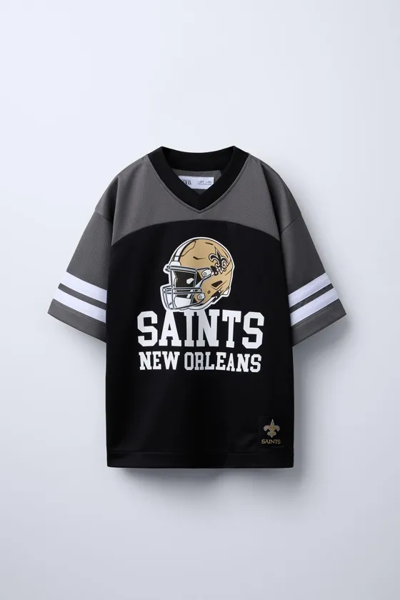 ФУТБОЛКА ИЗ СЕТЧАТОЙ ТКАНИ С ПРИНТОМ NEW ORLEANS SAINTS © NFL