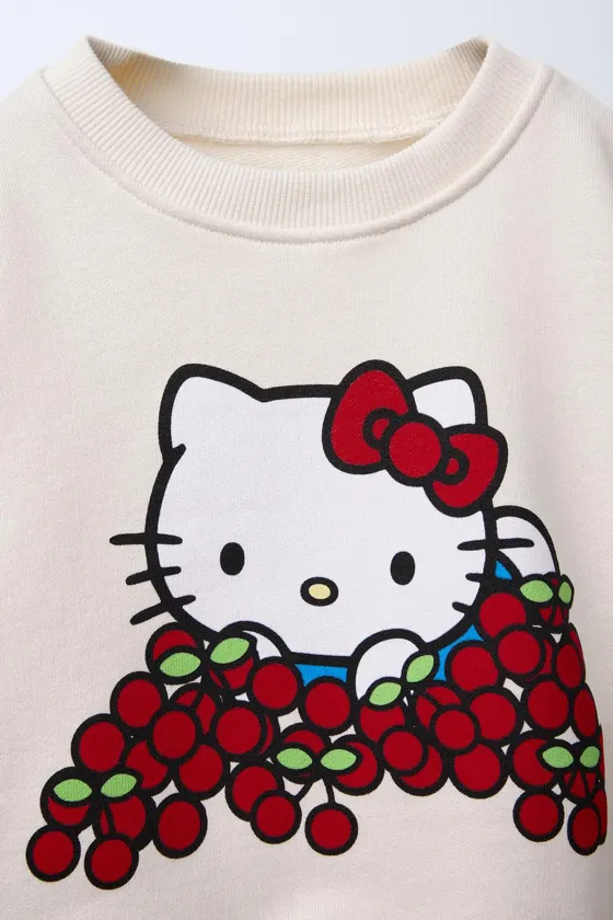 ТОЛСТОВКА HELLO KITTY ©С ПРИНТОМ «ВИШНЯ»