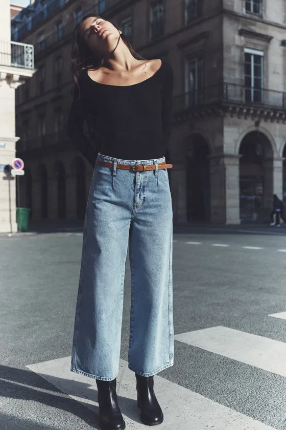 ДЖИНСЫ Z1975 WIDE LEG CROPPED С ВЫСОКОЙ ПОСАДКОЙ