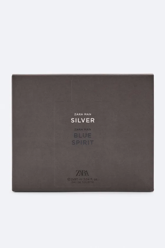 Набор парфюма ZARA MAN SILVER + ZARA MAN BLUE SPIRIT 2 X 90ML