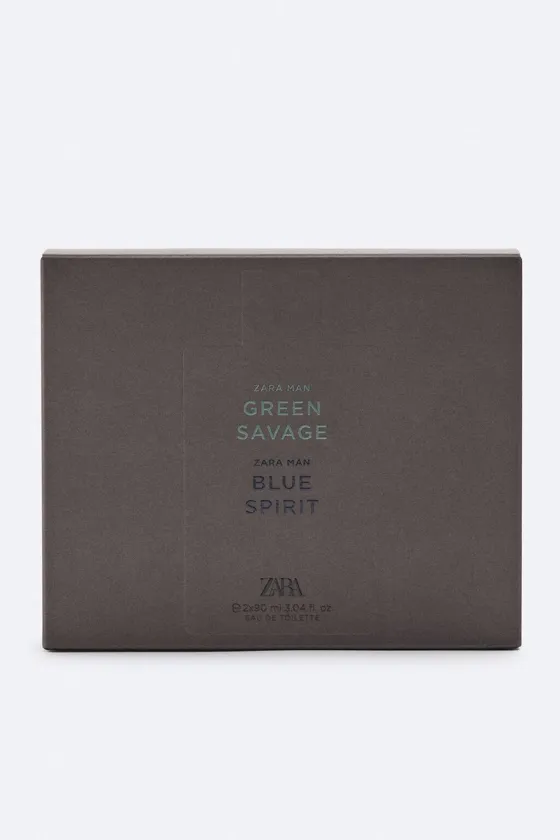 Набор парфюма ZARA MAN GREEN SAVAGE + ZARA MAN BLUE SPIRIT  2 X 90ML 