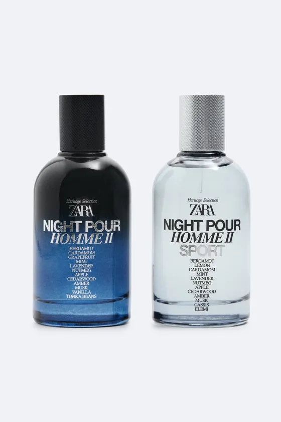 Набор парфюмированной воды - NIGHT POUR HOMME II + NIGHT POUR HOMME II SPORT 100ML / 3.38 oz