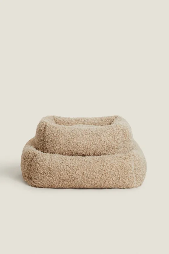 кровать для домашних животных из искусственной овечьей шерсти