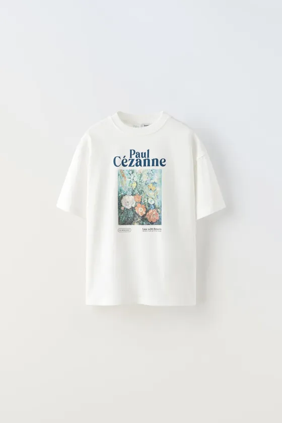 футболка с букетом цветов paul cezanne