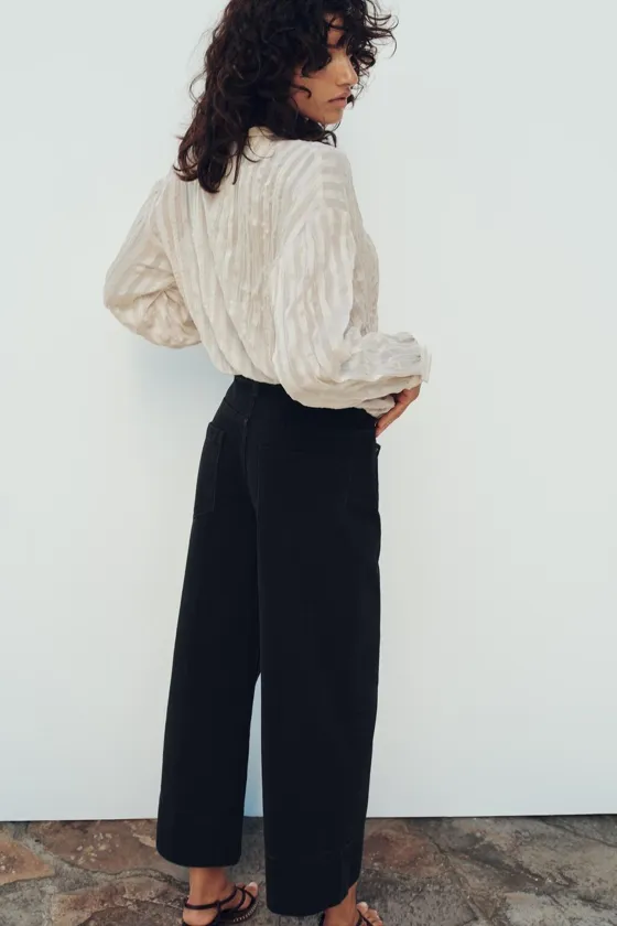 ДЖИНСЫ С ВЫСОКОЙ ПОСАДКОЙ Z1975 WIDE LEG CROPPED