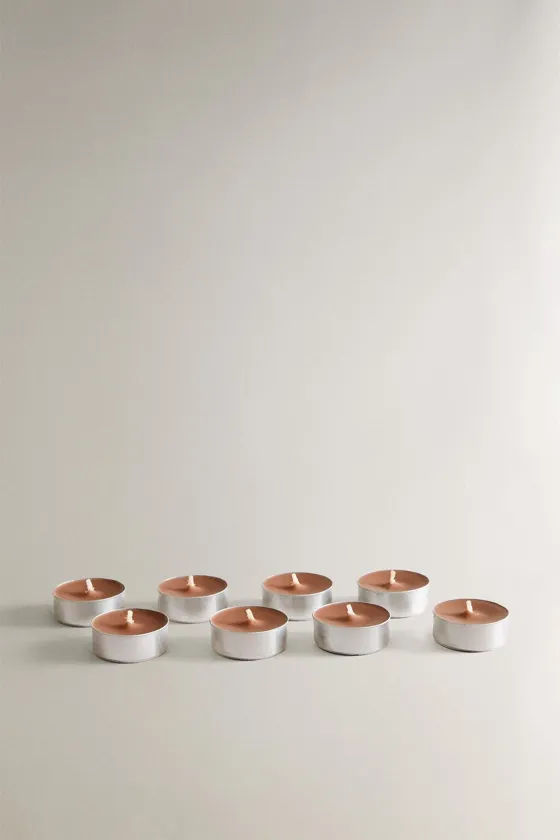 упаковка ароматических свечей tealight с соленой карамелью, 8 штук в упаковке