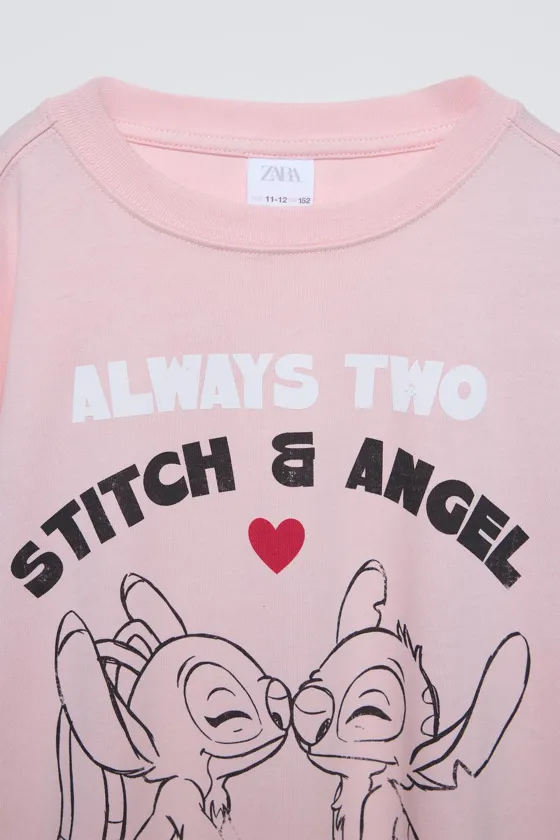 ЛОНГСЛИВ С ПРИНТОМ STITCH & ANGEL © DISNEY